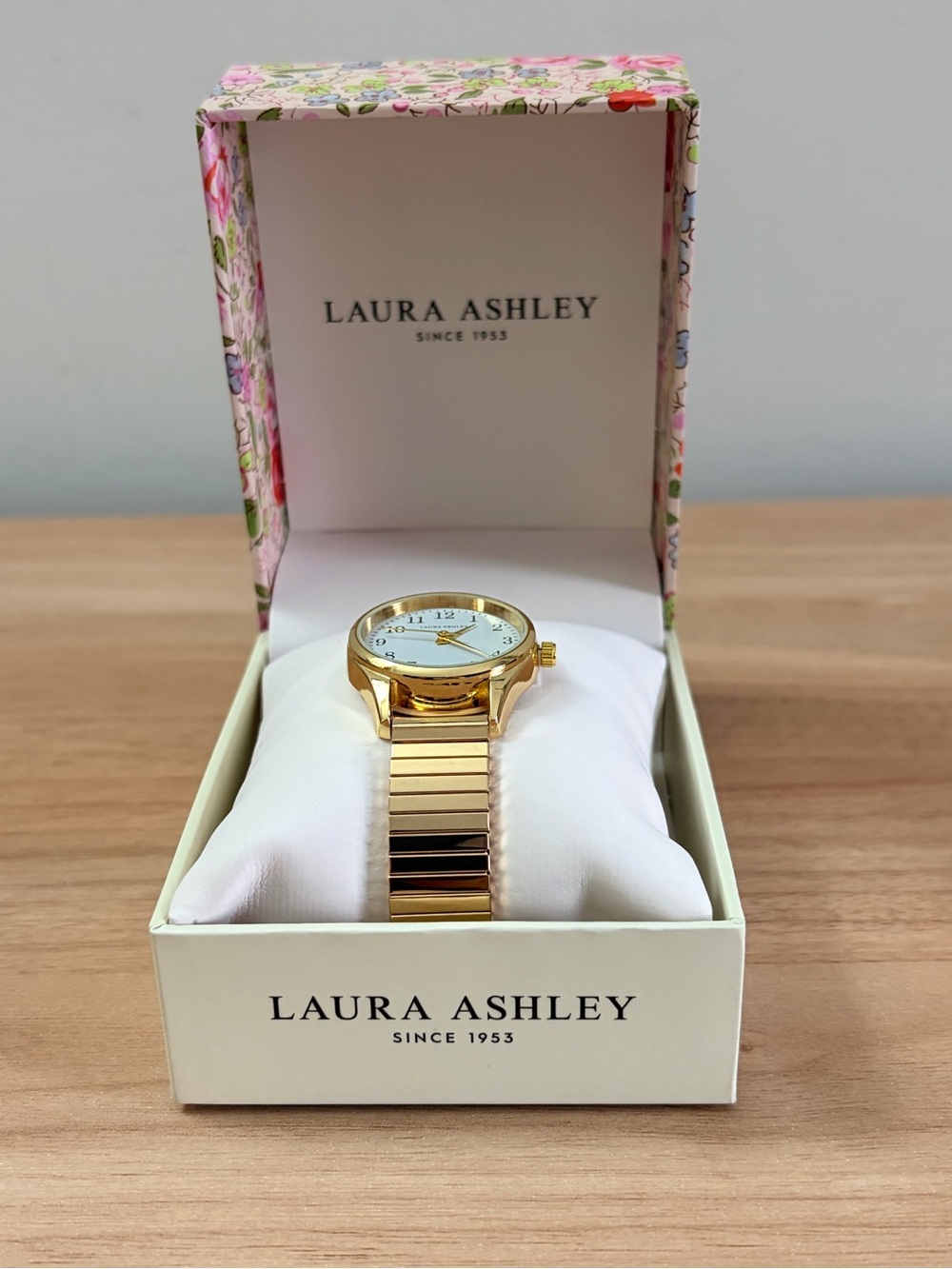 Laura Ashley Gold Tone Women's Watch with White Dial